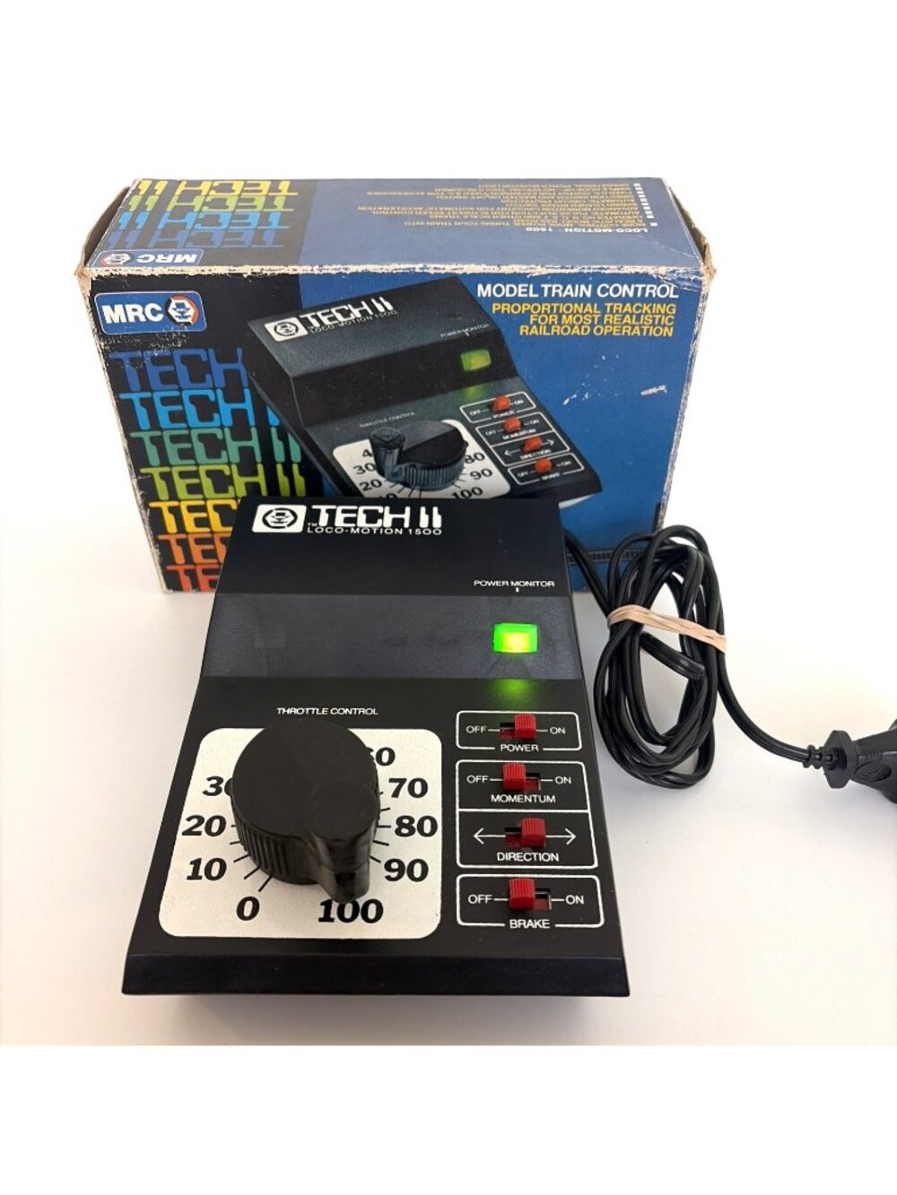 MRC Tech II Loco-Motion 1500 DC Train Controller Power Pack Box Manual Tested